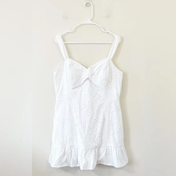 New Lilly Pulitzer Rocko Eyelet Romper Resort White Tropical Leaf Eyelet Size 14 - Picture 2 of 12